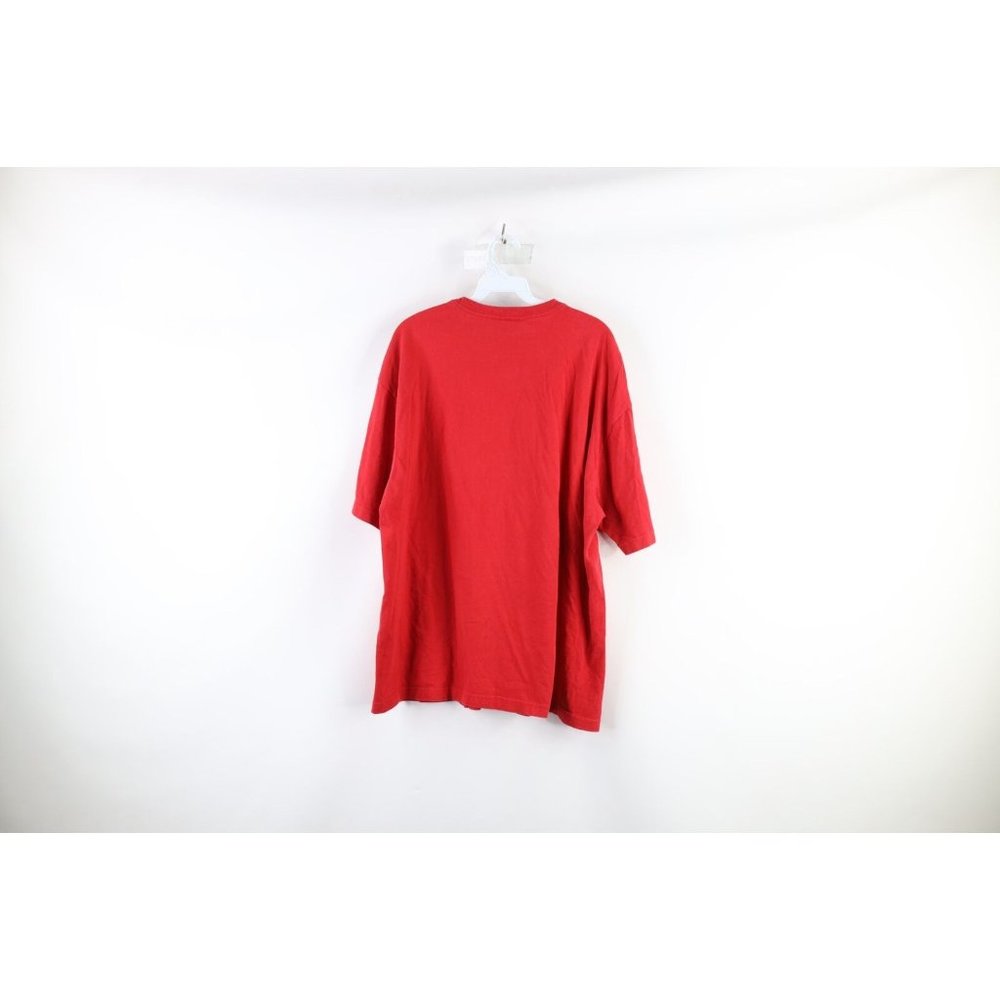 Vintage 90s Tommy Hilfiger Mens Size XL Faded Short Sleeve T-Shirt Red Cotton - Picture 6 of 8